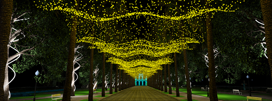 Tradicional iluminação na Praça da Liberdade, em Belo Horizonte, seguirá ativa no período