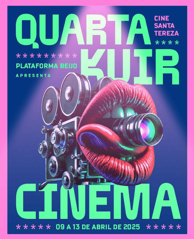 Mostra Quarta Kuir Cinema 2025. A Mostra Quarta Kuir Cinema 2025 acontece no Cine Santa Tereza em Belo Horizonte, de 9 a 13 de abril.