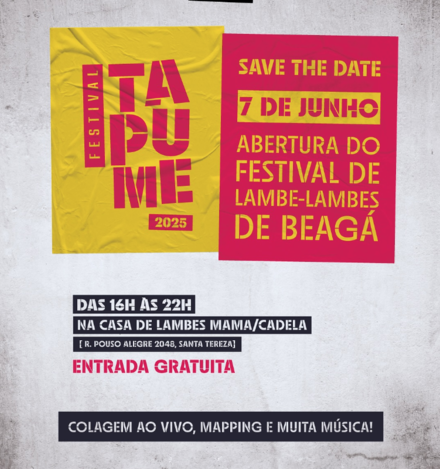 Festival Tapume 2025. No sábado dia 7 de junho, das 16h às 22h, acontece o lançamento do Festival Tapume, no Espaço Cultural Mama Cadela