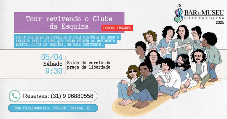 Tour Revivendo o Clube da Esquina - Saída do Coreto da Praça da Liberdade. Existem muitas formas de conhecer BH.