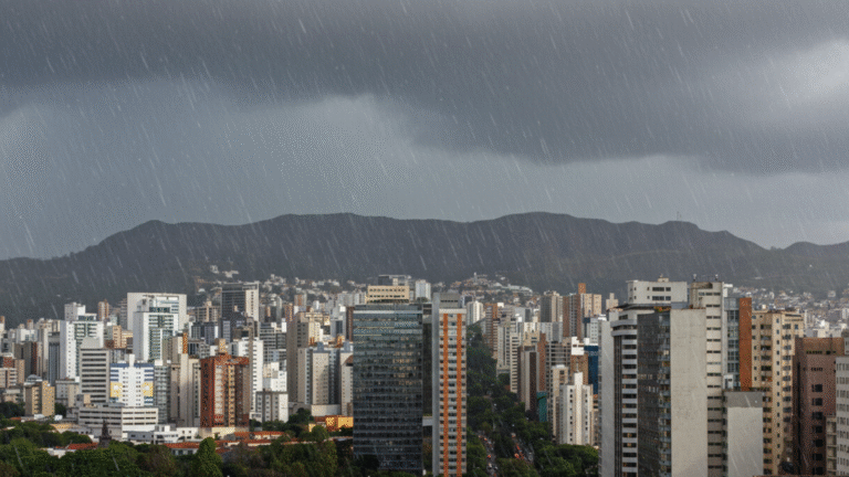 Chuva com ventania causa estragos na Grande BH: casas destelhadas, árvores e postes caídos