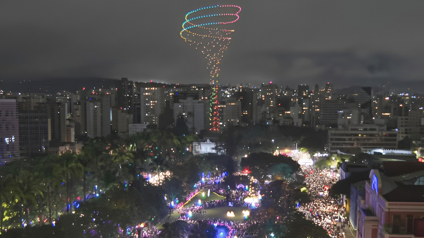 Virada na Praça da Liberdade terá show de drones e grandes atrações musicais