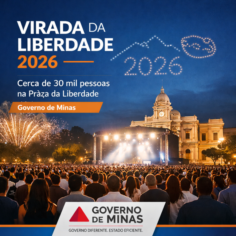 Virada da Liberdade 2026 reúne cerca de 30 mil pessoas na Praça da Liberdade, aponta Governo de Minas